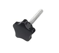 Oneyijun 4 piezas M10 x 80mm Estrella Perilla de sujeción Empuñadura Tornillo de mariposa Diámetro de la cabeza 38 mm Perillas Tuerca Tornillos Apriete Reemplazo de hilo Tornillos para metales