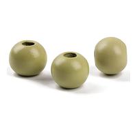 Oneyijun 50 Piezas Cuentas de Madera Naturales Redondas de Colores para Bisutería DIY - Abalorios de 20mm con Agujero para Manualidades, Decoración y Creación de Joyas (Verde claro)