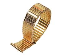 ONFSZCKB Correa de Reloj 10 12 14 16 18 20mm Piezas de Acero Correa de Reloj Pulseras de Reloj de Metal Dorado Accesorios de Reloj de expansión elástica Correas de Reloj