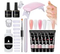 Ongles Gel Multi-Usage - 6 Couleurs Extra Fortes, Gel Adhésif Prolongement Durable, Outils Création Ongles Professionnels et Débutants, Accessoire | Adultes Femmes Filles Petite Amie