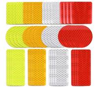 ONGNIUU 48 piezas tiras reflectantes adhesivas, autoadhesivas, autoadhesivas, Adesivi Riflettenti di Segnalazione, Adatto per Biciclette, Motociclette, Automobili, Caschi e Altri Mezzi di Trasporto