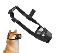 ONGNIUU Bozal para Perros L - Bozales de Boca de Perro Transpirable de Malla de Nylon, Bozal Antiladridos Anti Ingestas, Antimordida y Antiladridos para Perros Medianos y Grandes (Negro)