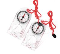 ONGNIUU Brújula de Navegación Transparente con Declinación Ajustable, Lectura de Mapa, Brujulas de Orientacion para Senderismo, Montañismo, Camping, Supervivencia - Incluye Cordón