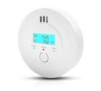 ONGNIUU Detector de Monóxido de Carbono, Alarma 85dB, Detector CO con Pantalla LCD, Sensor Electroquímico, Batería, Cumple UL2034, para Hogar/Cocina/Viajes