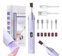 ONGNIUU Torno para Uñas Profesional, Lima Eléctrica Recargable Inalámbrica con Pantalla LCD y Luz LED, Lampara UV Manicura Pedicura, Velocidad Ajustable para Uñas de Gel, Acrílicas y Semipermanentes