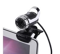 Ongoion Grabadora de Video para PC, USB 2.0 12M Píxeles Cámara Web con Clip Cámara Web HD Soporte Giratorio de 360 ° Micrófono Incorporado para PC Mini Dash CAM(银色)