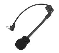 Ongoion Micrófono Negro Plug and Play Duradero de 2 Pines, micrófono táctico Resistente, Larga Vida útil para Comtac II Peltor Comtac Armorwerx Comtac III