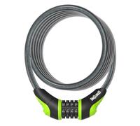OnGuard Candado de Seguridad con Cierre Numérico de Cuatro Combinaciones, Cable de Acero de 180 cm y 12 mm, Verde