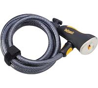 ONGUARD Espiral Doberman Llave 185 Cm X 12 Mm, Candado Unisex Adulto, Negro, 18 5 X 1 2 Cm