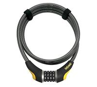 Onguard Combo Akita Antirrobo para Bicicleta, Hombre, Negro, 185 cm x 12 mm