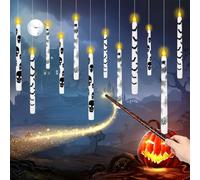 Onherm 12 velas flotantes con mando a distancia sin llama, patrón mixto, velas LED con función temporizador, velas voladoras, velas para árbol de Navidad, decoración de fiestas