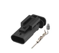 onhyuxng Enchufe del Sensor de estacionamiento a Prueba de Agua for Coche de 3 Pines, Conector de Radar de Marcha atrás automotriz 1488991-5 1-1703494-1 (3p Macho 50 Juegos)(3p Male,1 Set)