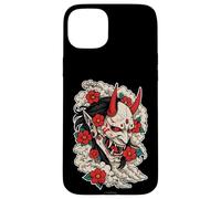 Oni Demonio Flores Japón Tatu Carcasa para iPhone 15 Plus