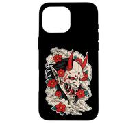 Oni Demonio Flores Japón Tatu Carcasa para iPhone 16 Pro Max