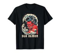 Oni Japanese Kanji Demon Retro Anime Japón Souvenir Camiseta