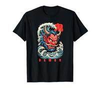 Oni Japanese Kanji Demon Retro Anime Japón Souvenir Camiseta