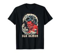 Oni Japanese Kanji Demon Retro Anime Japón Souvenir Camiseta