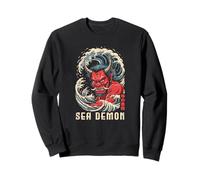 Oni Japanese Kanji Demon Retro Anime Japón Souvenir Sudadera