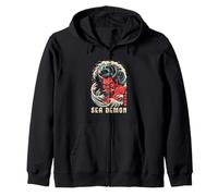Oni Japanese Kanji Demon Retro Anime Japón Souvenir Sudadera con Capucha
