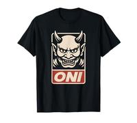 Oni Máscara de Diablo Japonés Anime Manga Otaku Japón Souvenir Camiseta