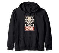 Oni Máscara de Diablo Japonés Anime Manga Otaku Japón Souvenir Sudadera con Capucha