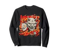 Oni Mask Japanese Demon - Camiseta estética Tatuaje Fuego Sudadera