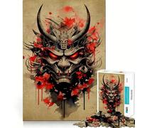 Oni Samurai No 1000 Piezas Rompecabezas para Adultos Regalos para Mejorar la Memoria y Relajarse mentalmente Corte Premium Sorpresa cálida (38x52cm)