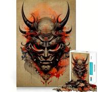 Oni Samurai No Jigsaw 1000 Piezas para Adultos Juguete cognitivo Tiempo de unión Patrón de ensamblaje Artículo de Deseo de Papá Noel (38x52cm)