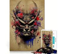 Oni Samurai No Jigsaw Puzzles para Adultos 1000 Piezas Recall Upgrade Peaceful Time Tight Cut Santa Wish List (50x75cm)