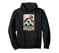 Onigiri Japón Bola de arroz Kawaii Retro Japonés Kanji Souvenir Sudadera con Capucha