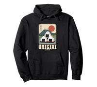 Onigiri Japón Bola de arroz Kawaii Retro Japonés Kanji Souvenir Sudadera con Capucha