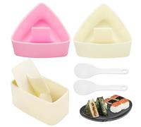 Onigiri - Juego de 3 moldes para bolas de arroz, molde de prensa Musubi Maker, molde de arroz triangular grande, kit de fabricación de sushi japonés para almuerzo Bento