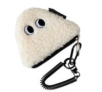 Onigiri - Monedero de felpa con cremallera para mujer, bolsa de almacenamiento de tela de poliéster suave con cordón para uso diario, bolsa de uso diario, c