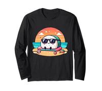 Onigiri Summer Vibes Kawaii Riceball con gafas de sol Manga Larga