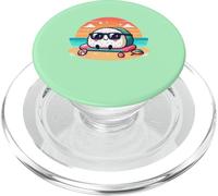 Onigiri Summer Vibes Kawaii Riceball con gafas de sol PopSockets PopGrip para MagSafe