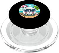 Onigiri Summer Vibes Kawaii Riceball con gafas de sol PopSockets PopGrip para MagSafe