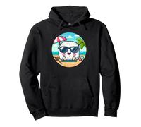 Onigiri Summer Vibes Kawaii Riceball con gafas de sol Sudadera con Capucha