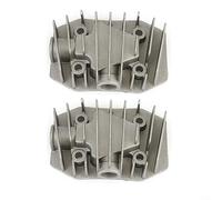 Oniissy 2 cabezales de cilindro de compresor de aire, culata doble de 48 x 72 mm, rosca G1/2 pulgadas, gran mano de obra para compresor de aire