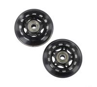 Oniissy 2 poleas de rodamiento de rueda de 70 mm, eje 608 para máquina de remo, pieza de repuesto de goma y metal resistente al desgaste, compatible con equipos de fitness (negro)