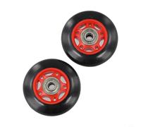 Oniissy 2 poleas de rodamiento de rueda de 70 mm, eje 608 para máquina de remo, pieza de repuesto de goma y metal resistente al desgaste, compatible con equipos de fitness (rojo)