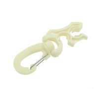 Oniissy 3 clips de manguera de buceo para manguera doble BCD, soporte de manguera de esnórquel con gancho a presión, acero inoxidable 304 y polipropileno, giratorio de 360°, brilla en la oscuridad