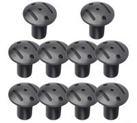 Oniissy 4 piezas/10 tapas de punta de poste de tienda de campaña a prueba de pinchazos para camping, senderismo, tiendas de campaña, toldo y cubierta de barco, extremo de poste ABS antioxidante con