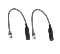 Oniissy Adaptador SPX macho a RJ45 hembra para Gen 3, 1 par de conectores Ethernet impermeables con cable T568B, goma gris de 30 cm y cobre para satélite rectangular