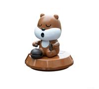 Oniissy Adorno de coche para interior de automóvil, decoración de salpicadero alimentado por energía solar con mano móvil, compatible con la mayoría de los coches, ABS (ratones pequeños gordos)