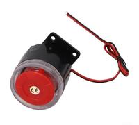 Oniissy Alarma doméstica de sonido con cable de 12 V CC 120 dB para interiores con luz para sistemas de seguridad en comunidades, centros comerciales, almacenes y fábricas