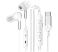 Oniissy Auriculares para juegos con cable tipo C e interfaces de 3,5 mm, cancelación de ruido para iPhone 16 para Android, indicador LED de control de volumen en línea, modo de juego con un solo toque
