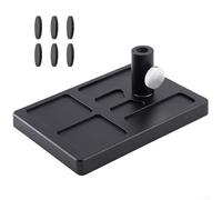 Oniissy Base de tornillo para atar moscas, amarre de mosca con abrazadera para una colocación segura del gancho y el material, construcción de aluminio 6061 con almohadilla antideslizante, compatible