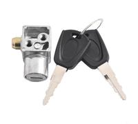 Oniissy Bloqueo de tubo de sillín de batería eléctrica para carcasa galvanizada de zinc con núcleo de aluminio, bloqueo de seguridad antirrobo para batería de bicicleta eléctrica y tija de asiento