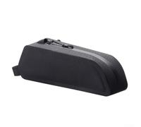 Oniissy Bolsa impermeable para bicicleta de montaña y carretera, almacenamiento de haz delantero con tela de poliéster 600D, diseño lateral estrecho compatible con la mayoría de marcos, color negro