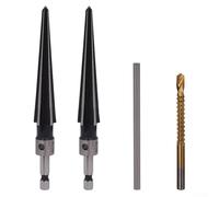 Oniissy Broca hexagonal para carpintería de 3-13 mm, 5-16 mm, para biselar, desbarbar y ampliar agujeros, herramienta de corte de carburo cónico con dentado para borde, ajustable